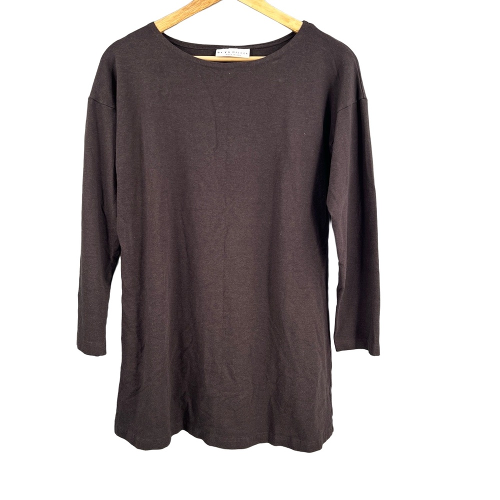Bryn Walker Black‎ Bamboo Organic Cotton Long Sleeve Tunic Top XS USA Made